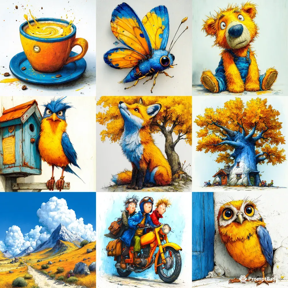 Painterly Gouache Whimsical Storybook Art