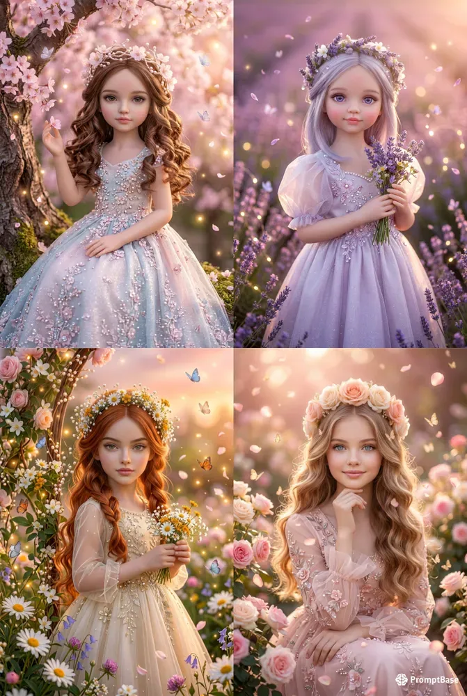 Enchanted Floral Princess Portraits