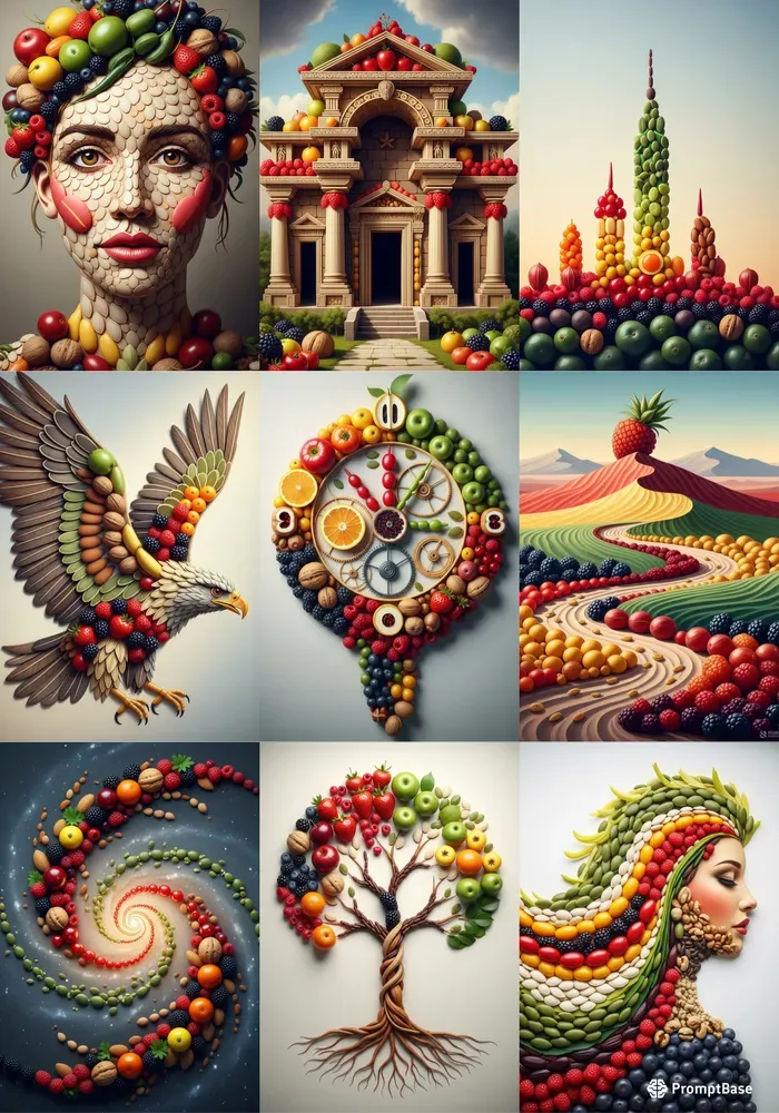Organic Mosaic Form Compositions