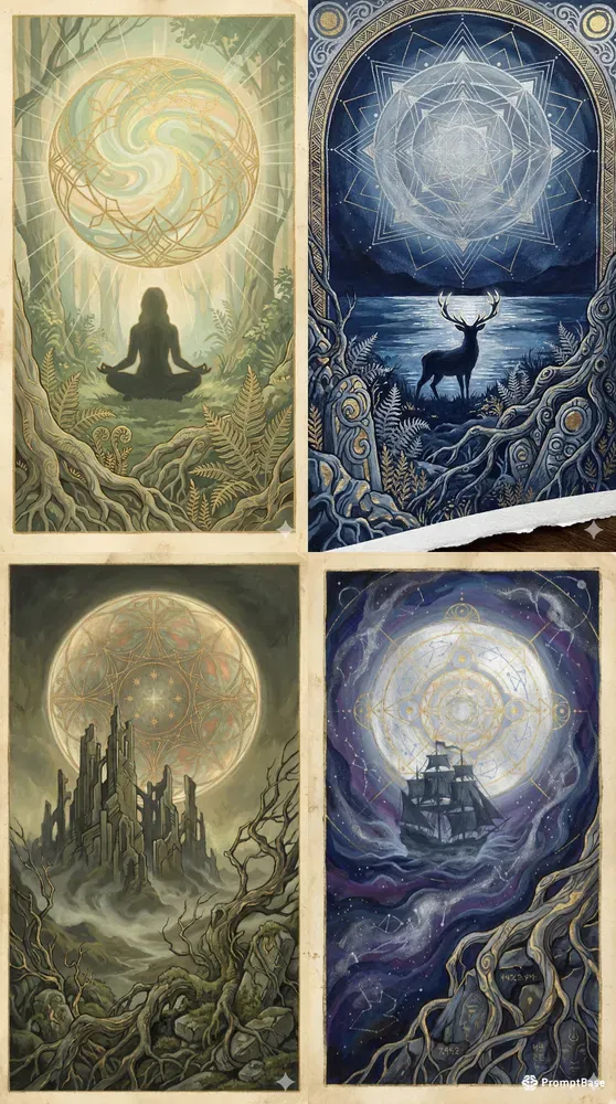 Celestial Silhouettes Mysticism