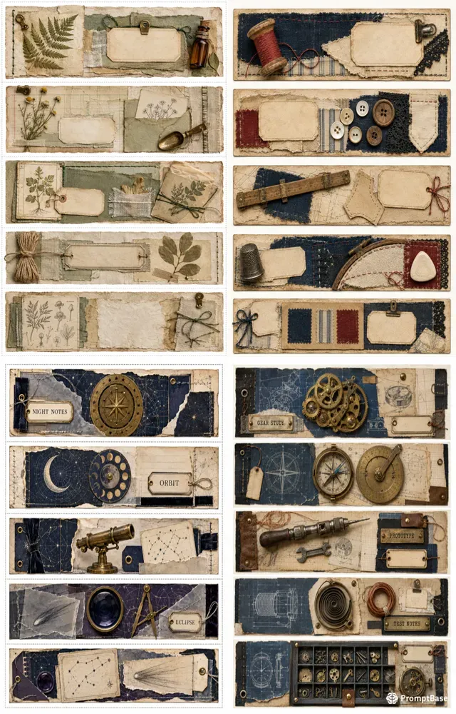 Vintage Ephemera Story Strips