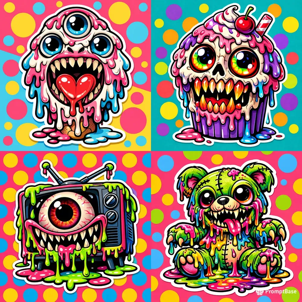 Pop Surreal Horror Meltdown Characters