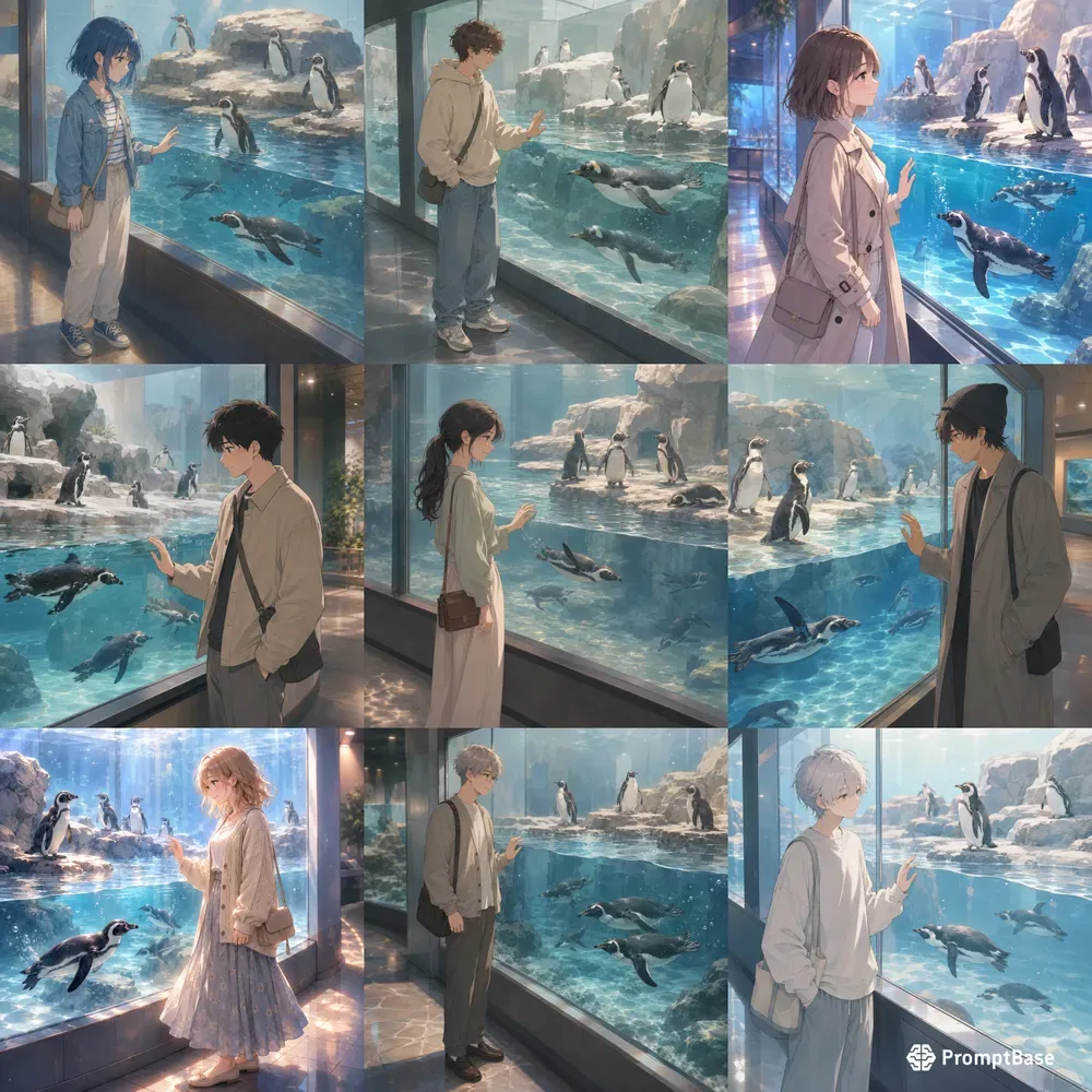 Soft Anime Penguin Visits
