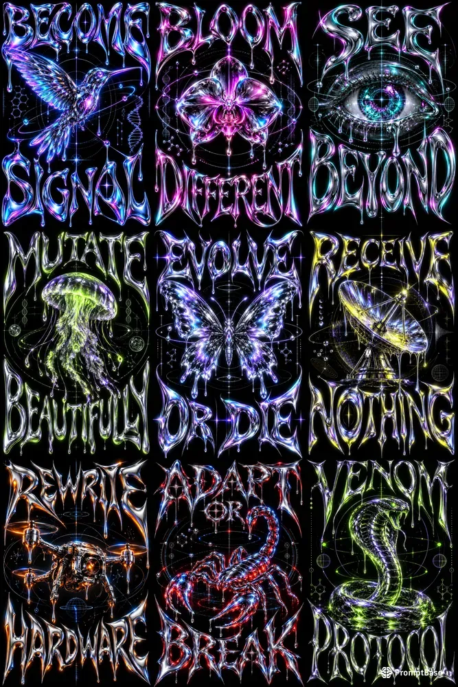 Molten Chrome Cyber Posters