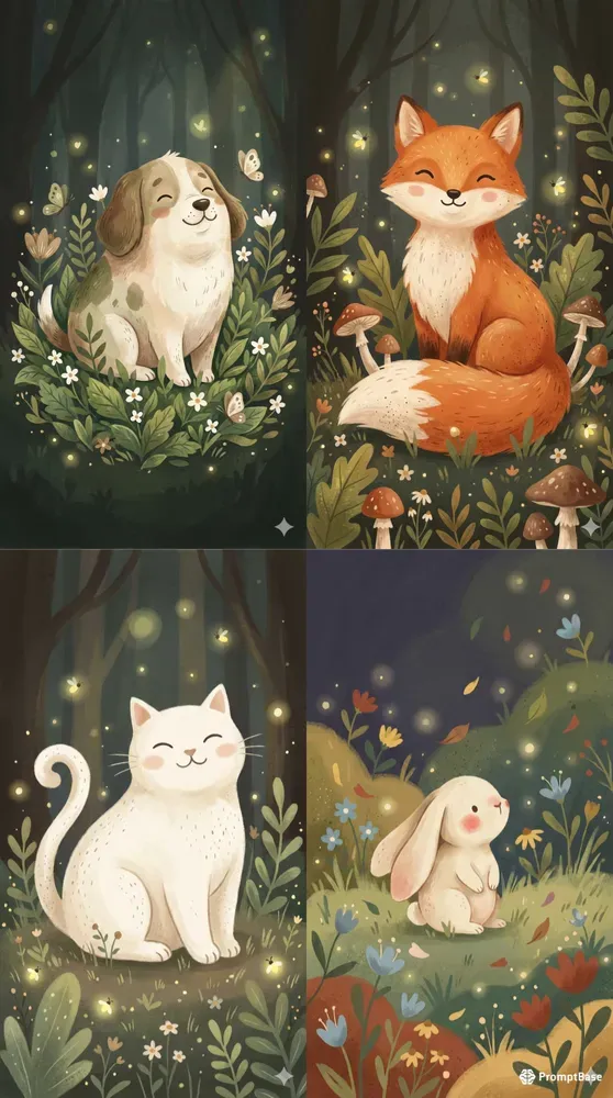Whimsical Folk Animal Art