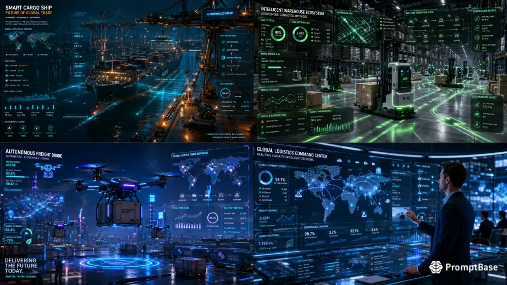 Logistics Data Storyboard Visual Assets