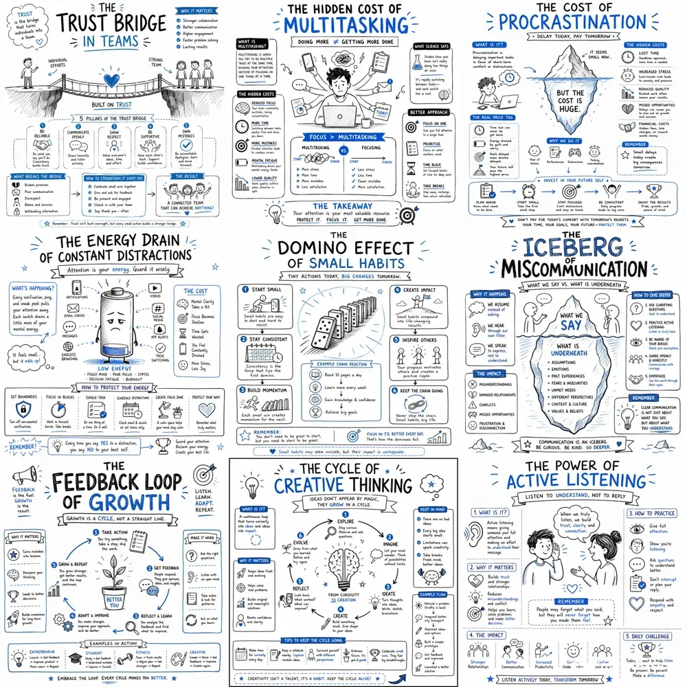 Hand Drawn Problem Solving Infographics