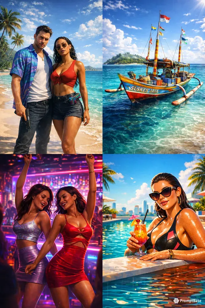 Generator Gta 6 Characters Fan Art 8K