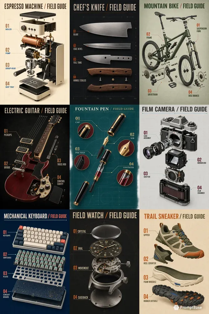 Exploded Product Anatomy Infographics