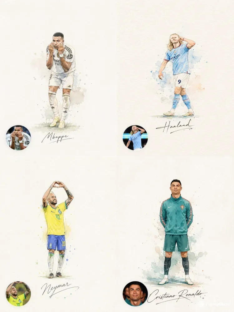 Minimalist Watercolor Signature Portraits