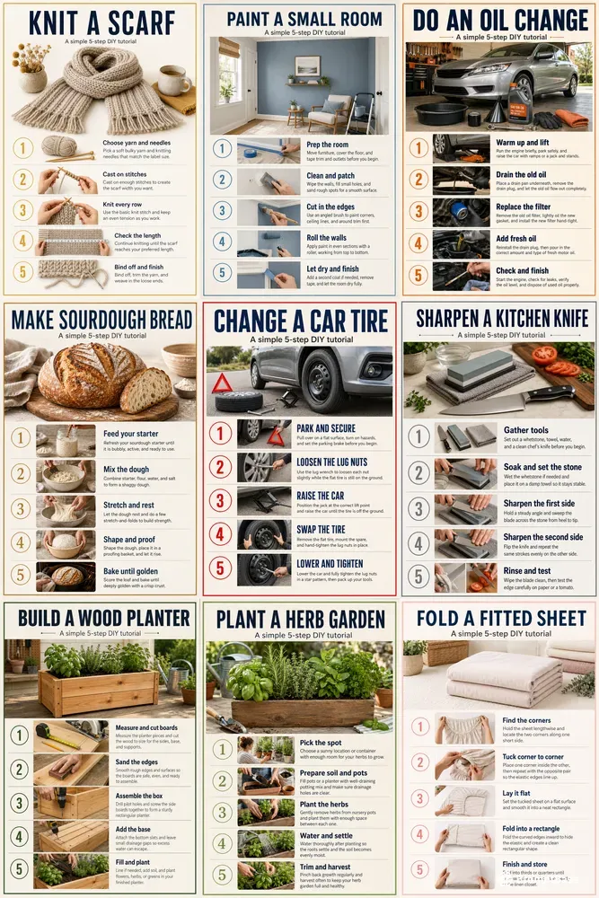 5 Step DIY Tutorial Posters