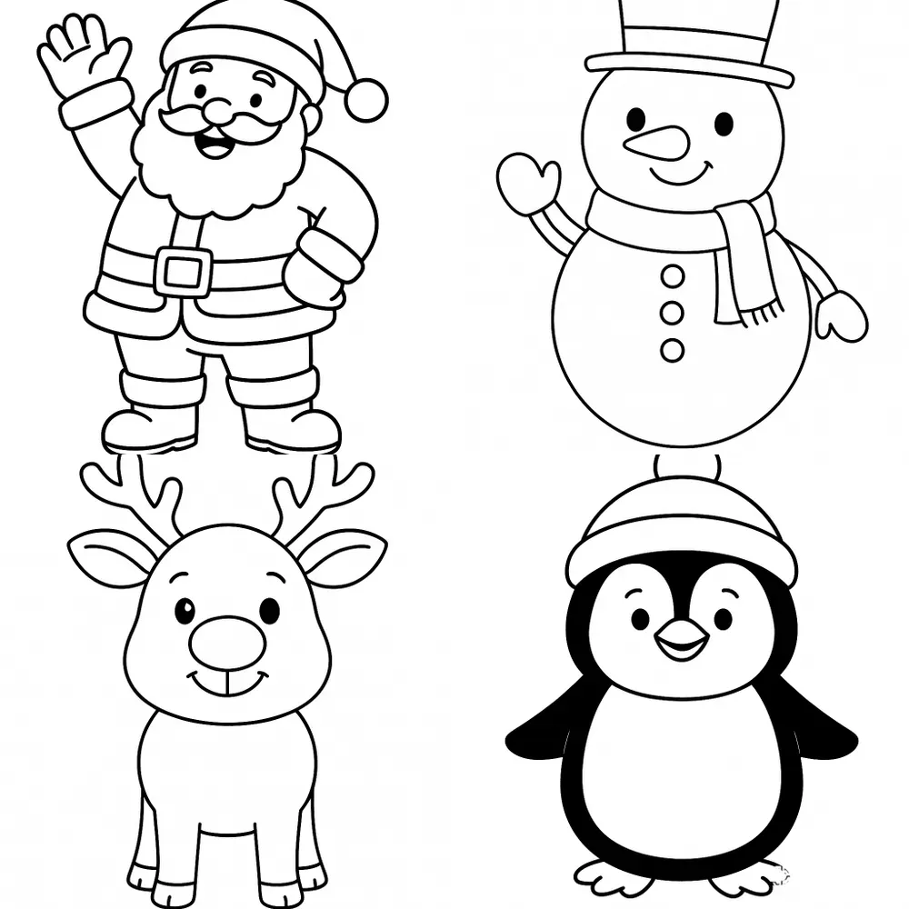 Simple Christmas Coloring Page Generators