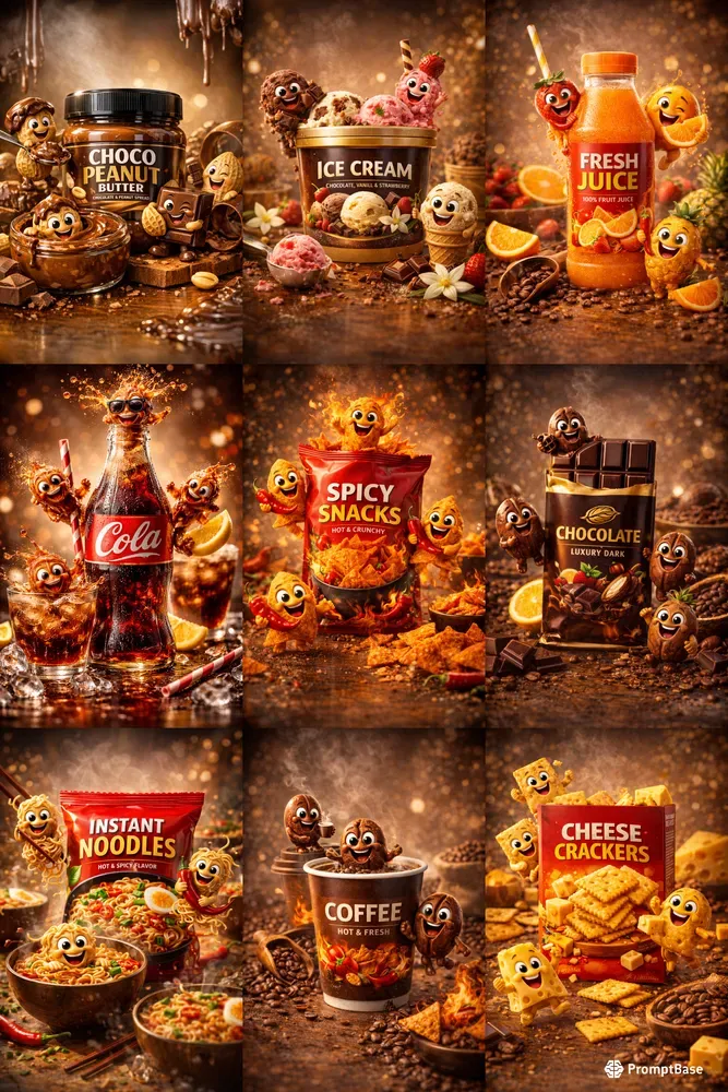 Premium Food Mascot Ads