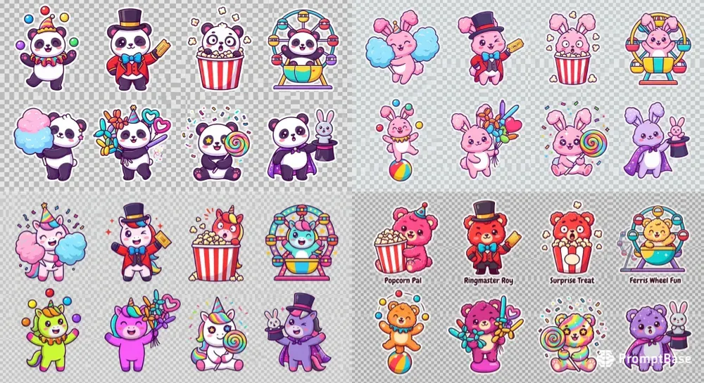Cute Carnival Tshirt Character Cliparts