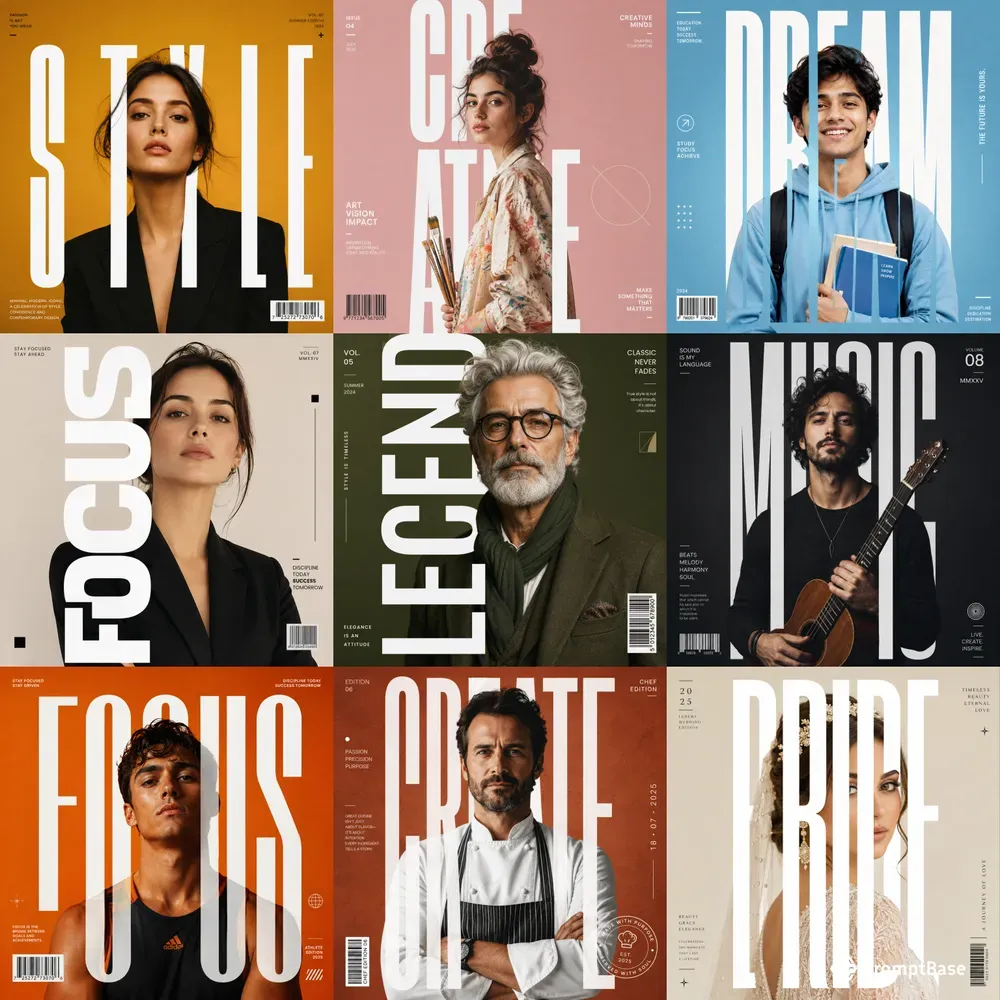 Modern Editorial Portrait Posters