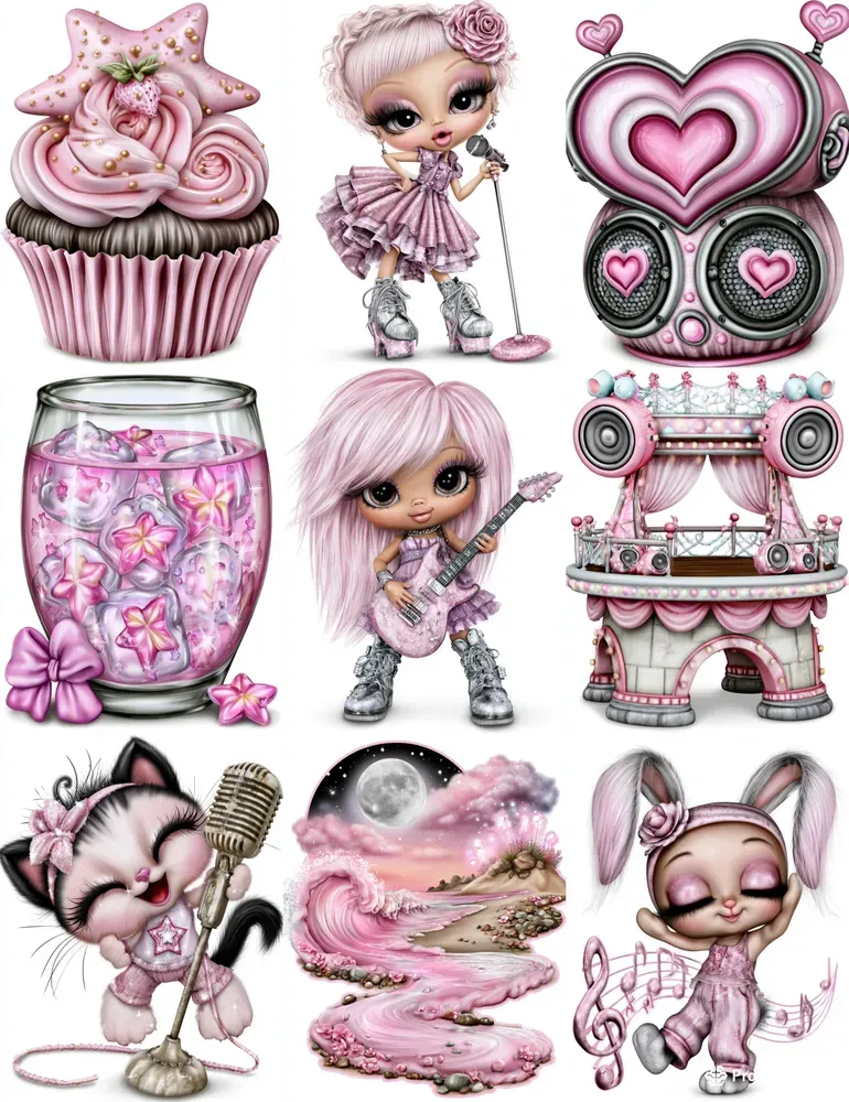 Pop Star Girl Clipart