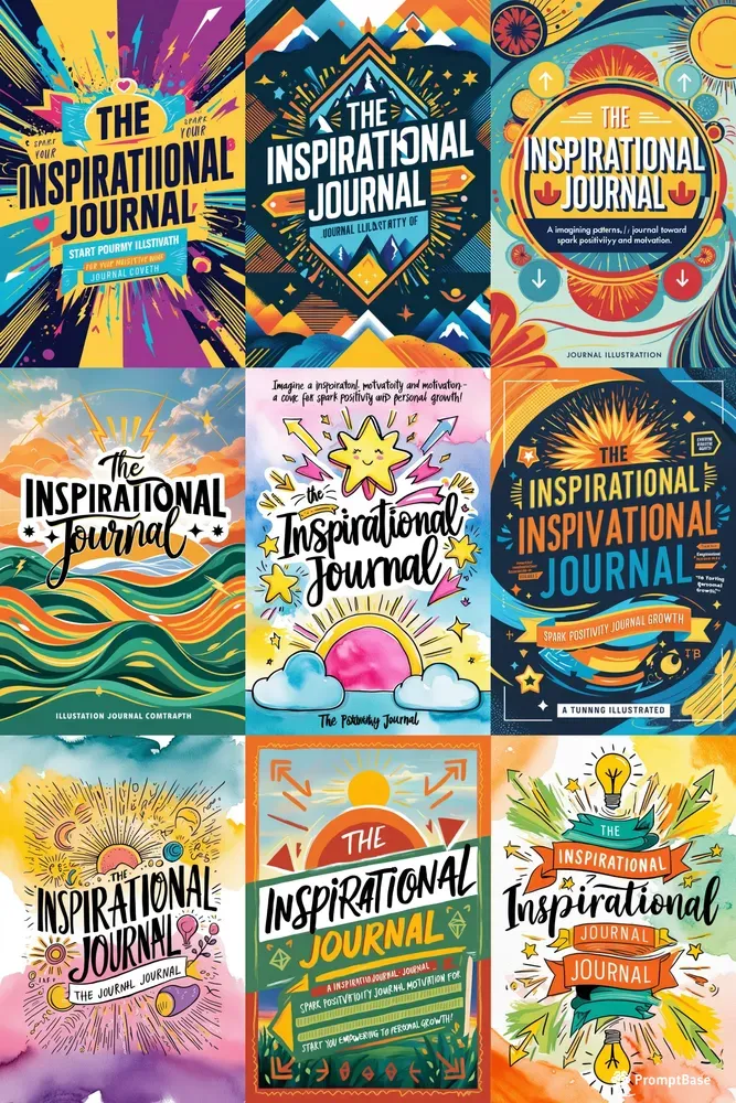 Vibrant Motivational Journal Covers