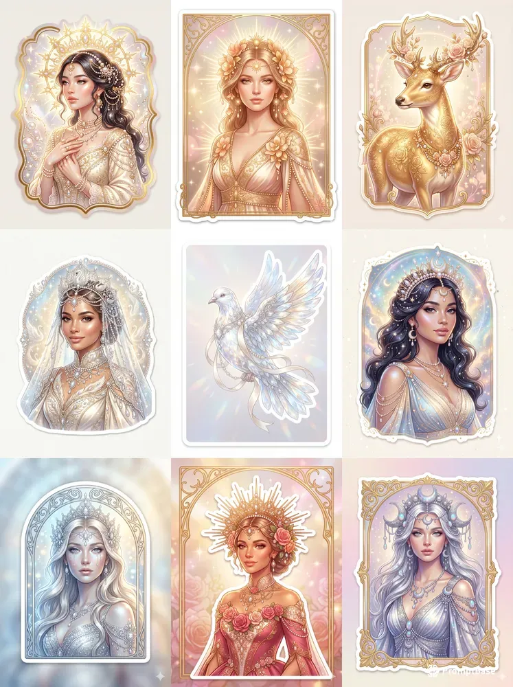 Radiant Beauty Sticker Portraits