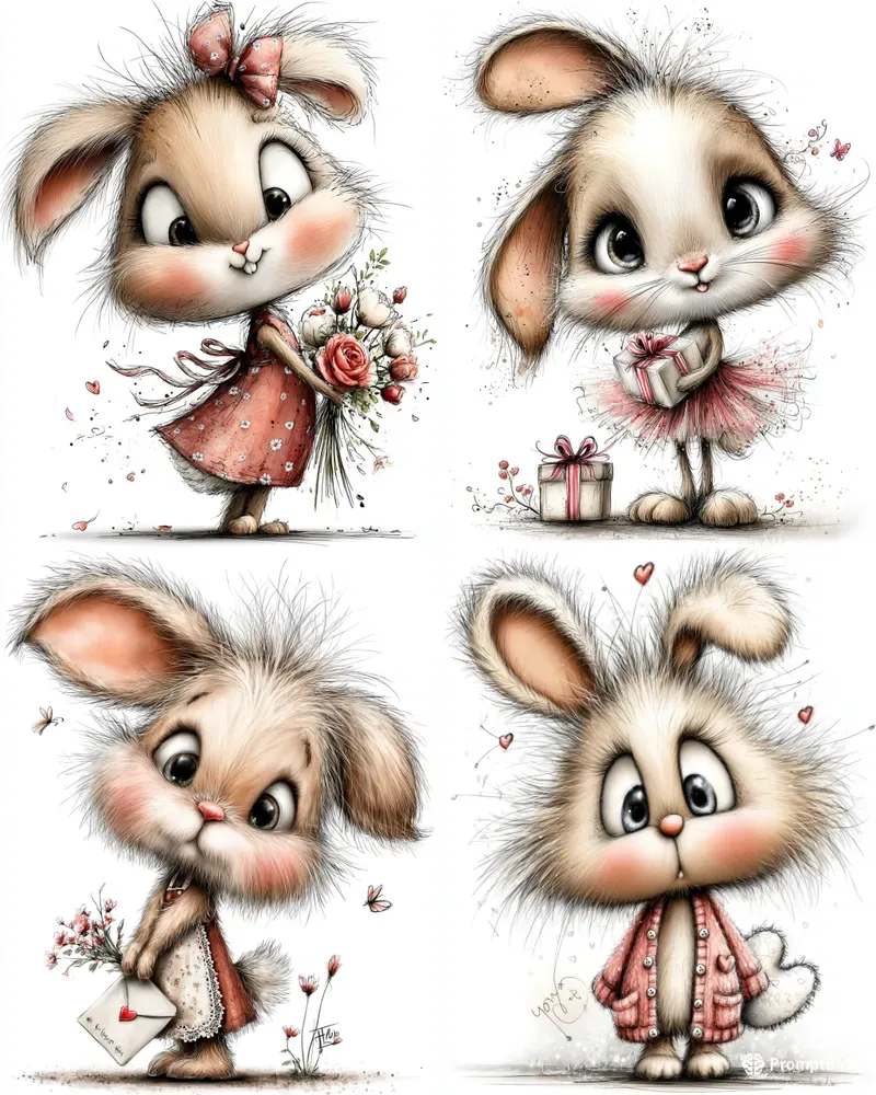 Mothers Day Cute Bunnies