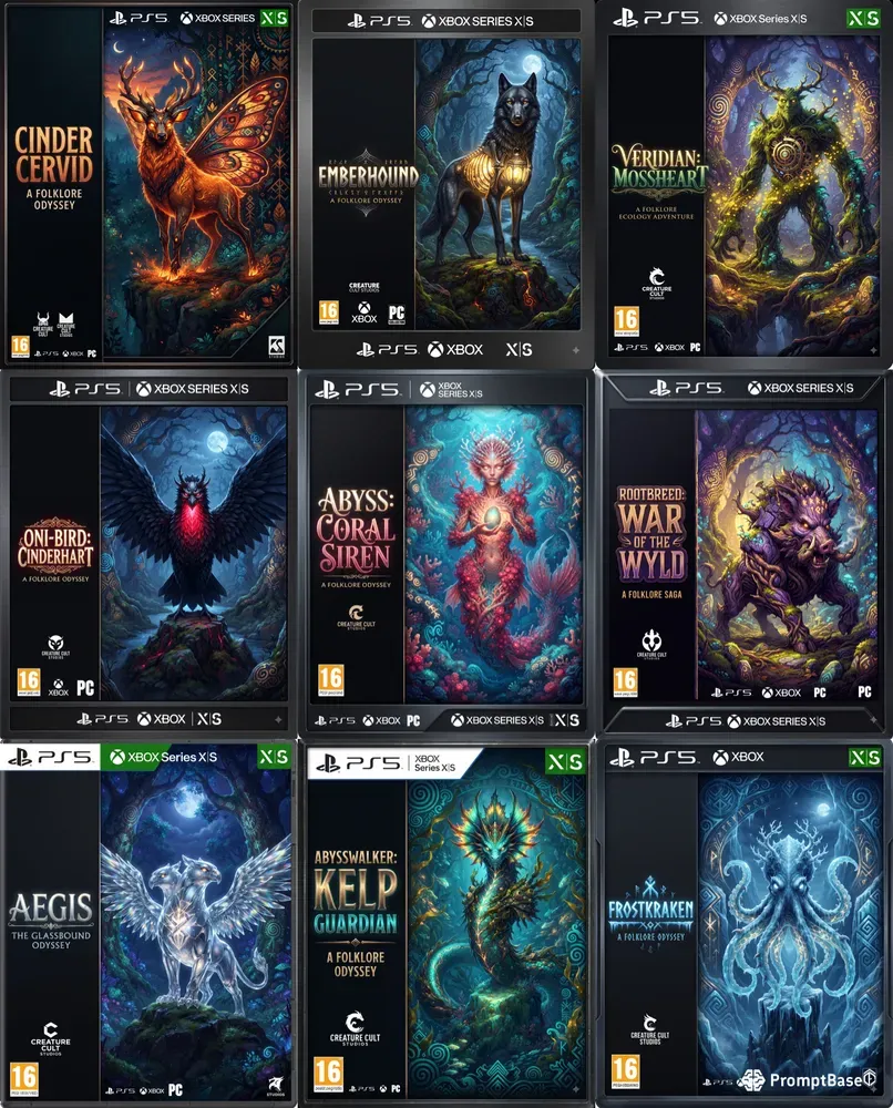 Modern Folklore Game Covers
