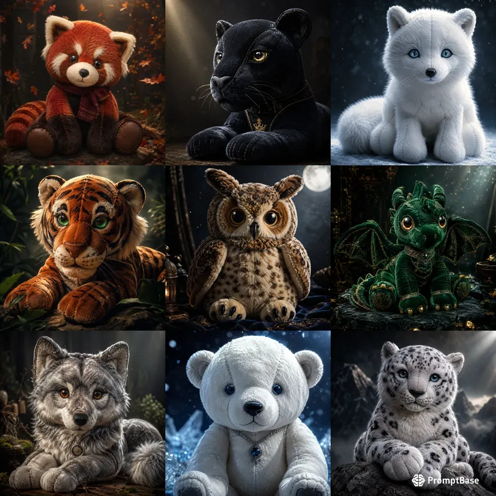 Enchanted Plush Animal Portraits