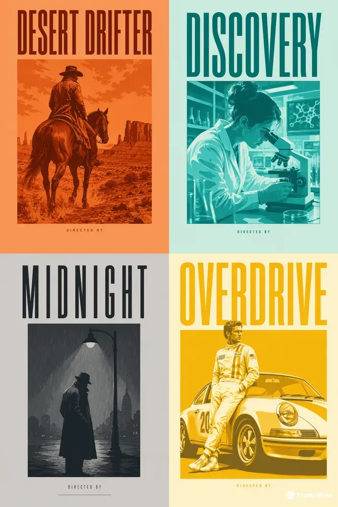 Monochromatic Minimalist Movie Posters