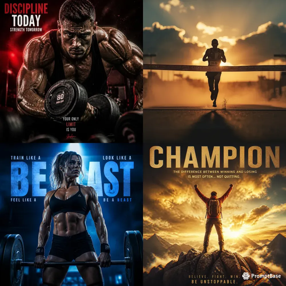 Gym Motivation Poster Art