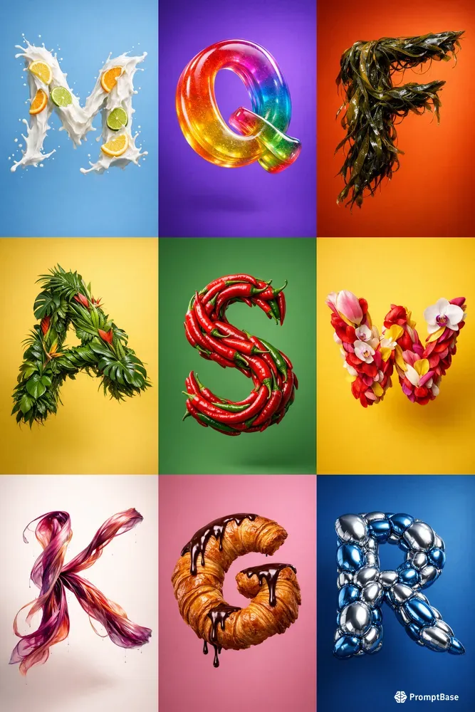 Luxury 3D Material Letter Art