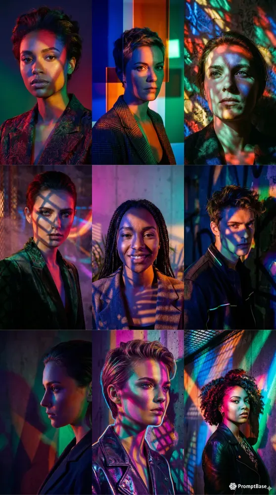 Colorful Shadow Portraits