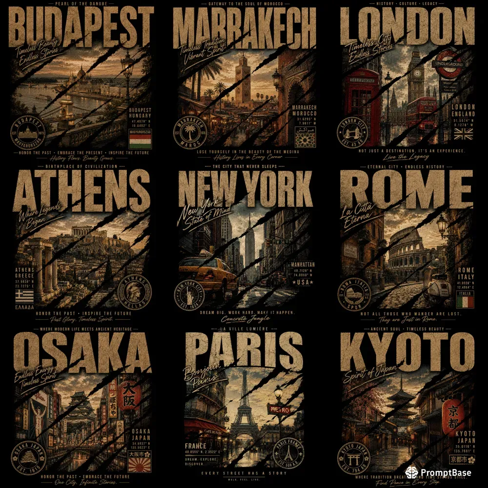 Urban Vintage City Scratch Tshirts