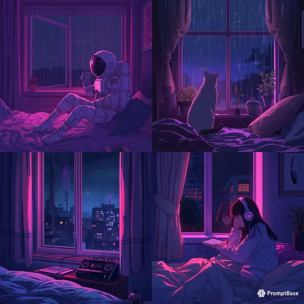 Aesthetic Lofi Anime Cover Art