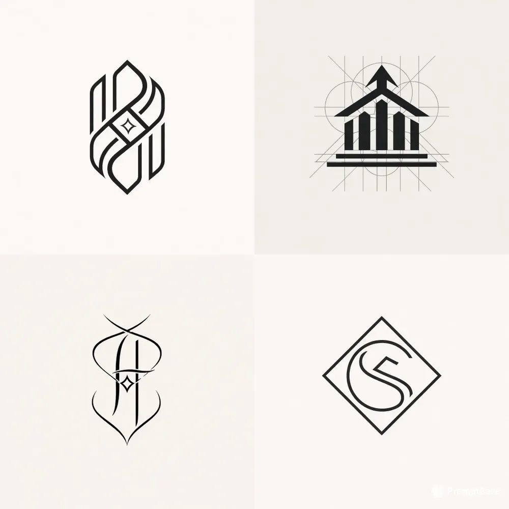 Luxury Minimal Vector Logo Masters