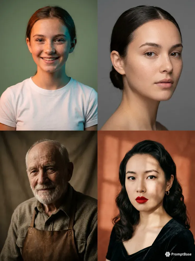 Studio Realistic Photo Portraits