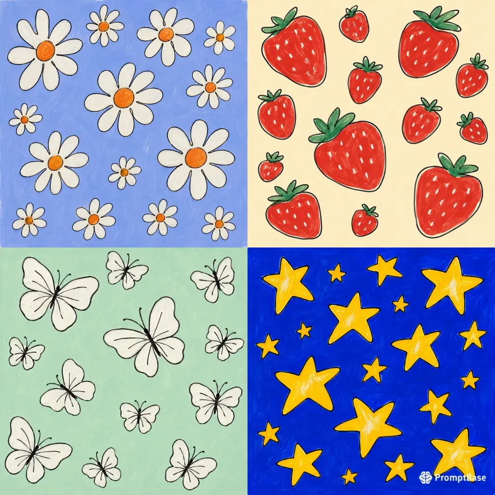 Fresh Hand Drawn Scattered Patterns