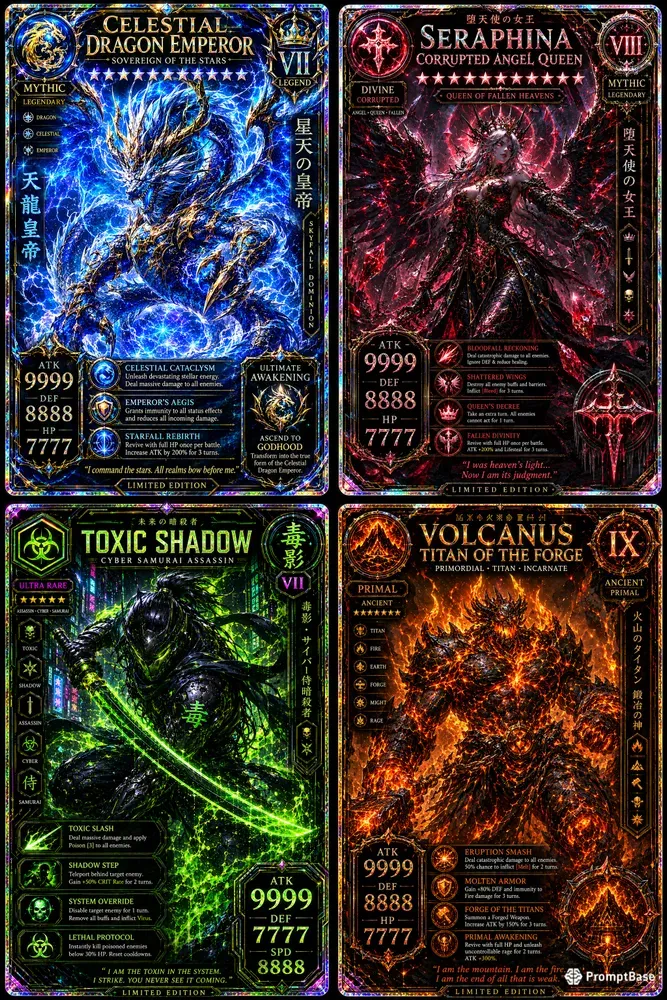 Holographic Collector Card Generator