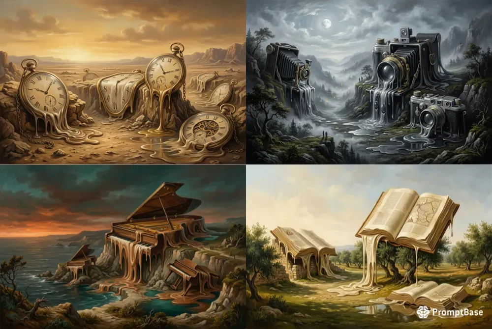 Melting Surreal Landscape Generator
