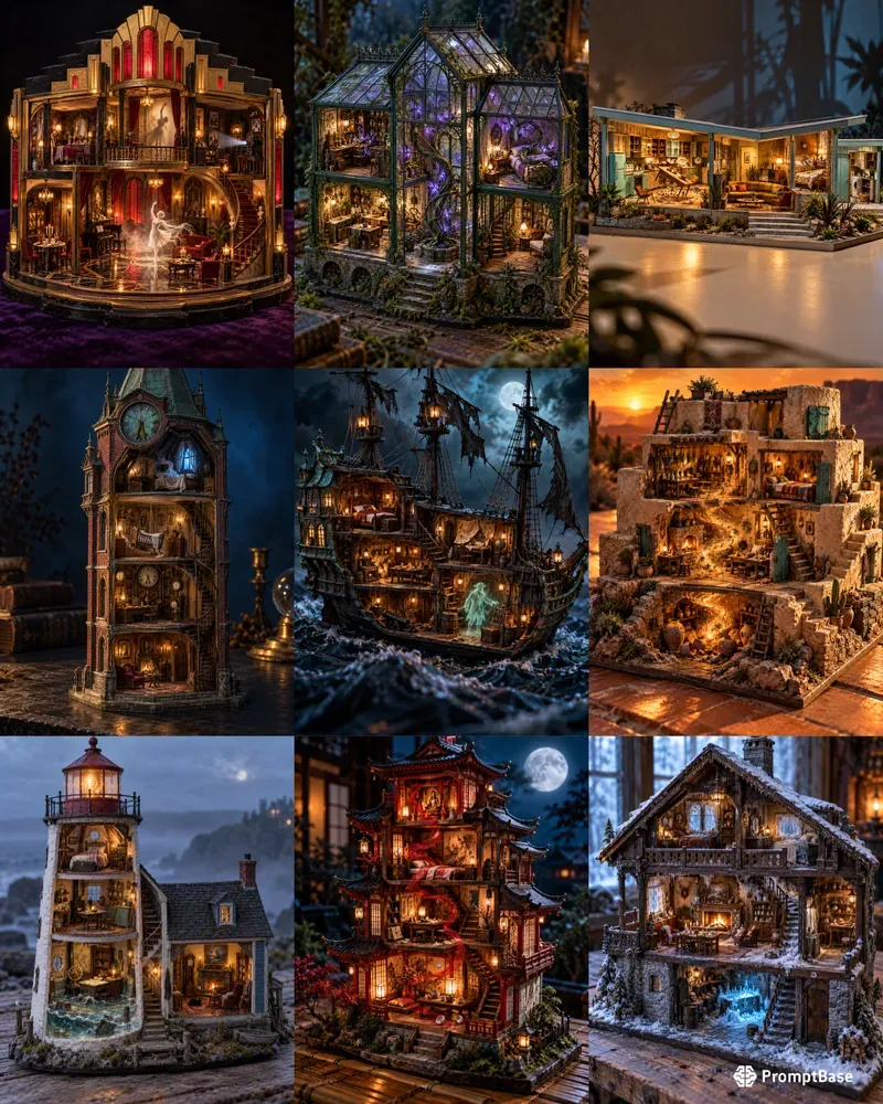Halloween Haunted Dollhouse Miniatures