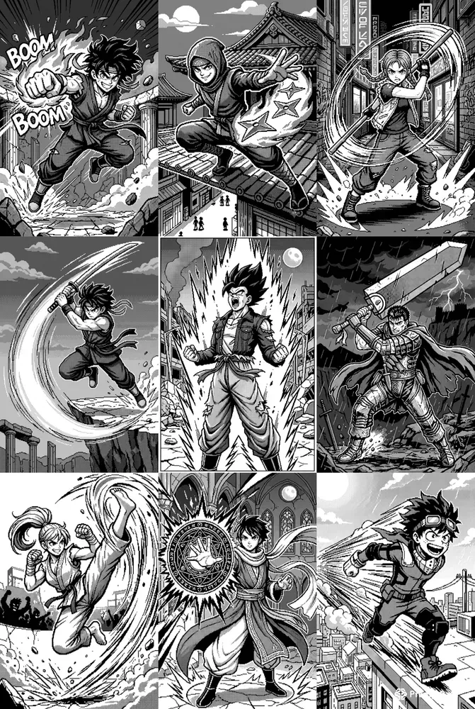 16bit Manga Shonen Pixel Art Studios