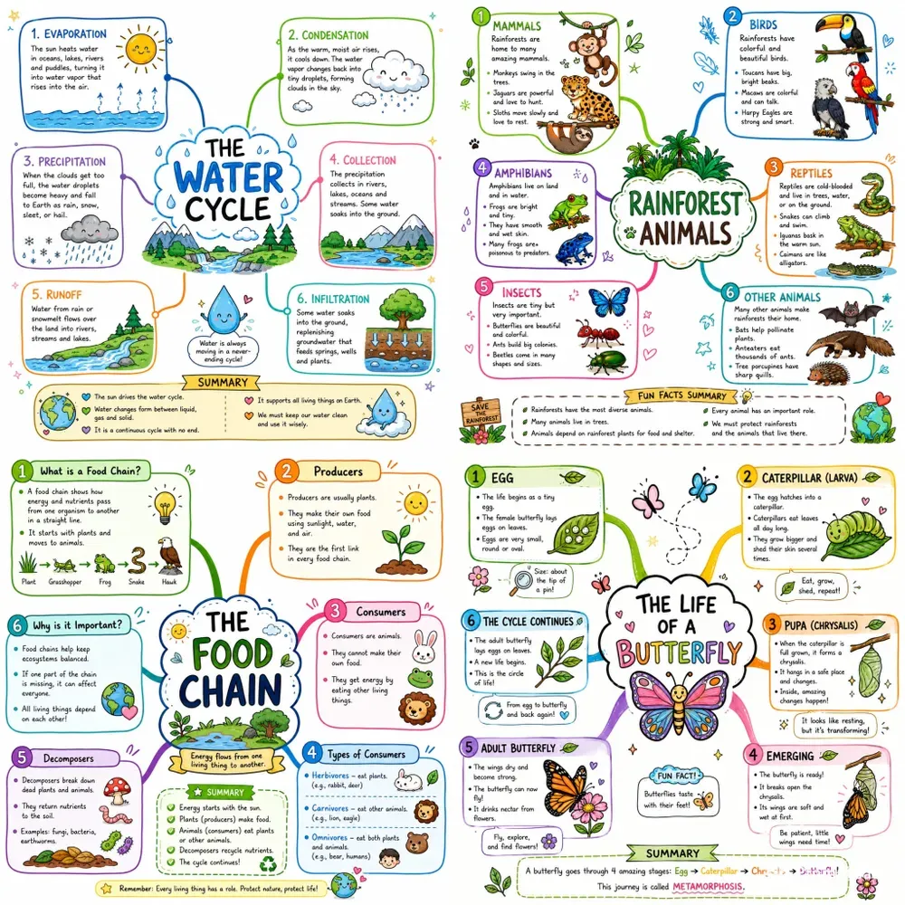 Educational Mind Map Notes Collections
