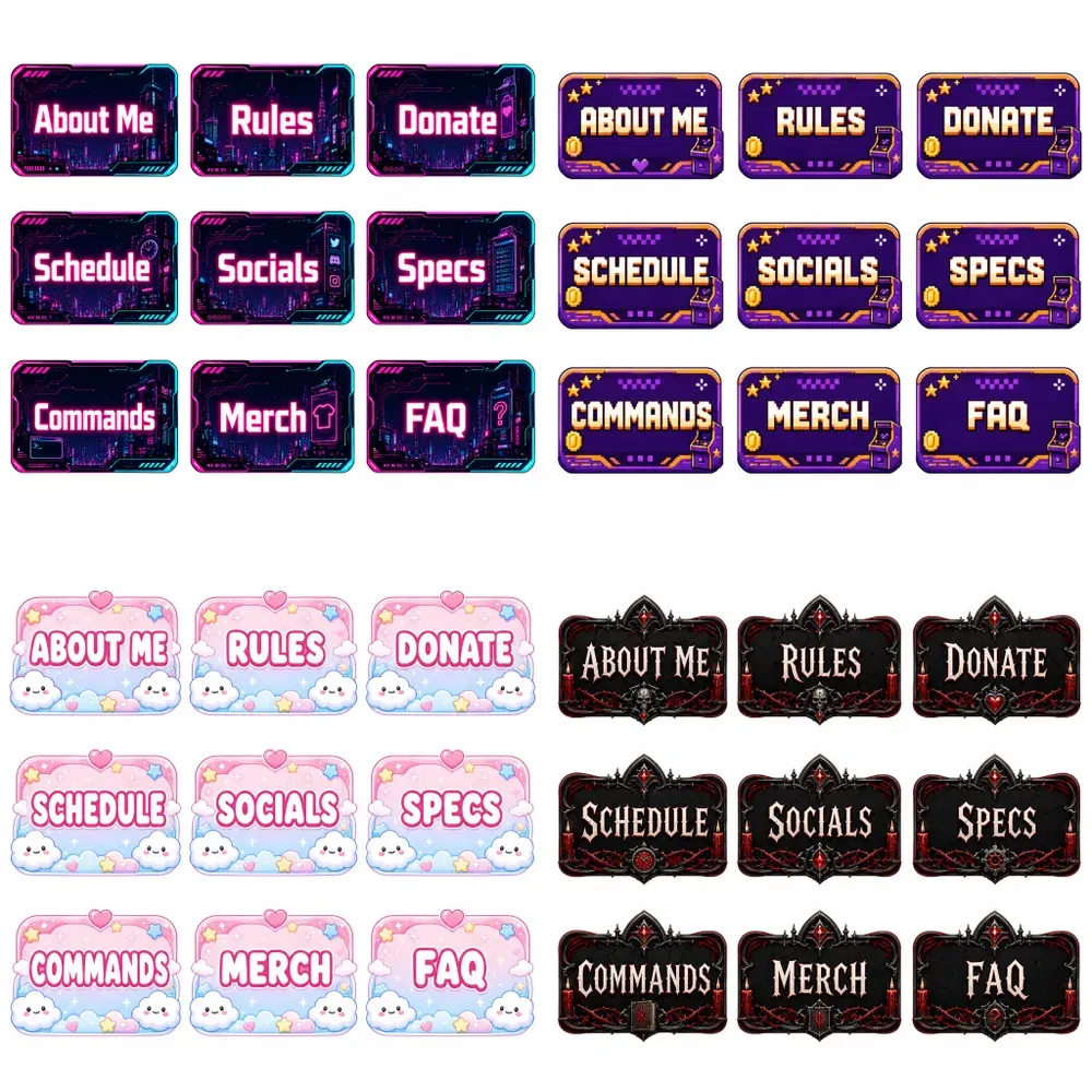 Twitch Panel Designs Any Themes
