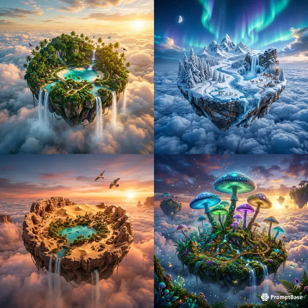Miniature Floating Biome Worlds Creators