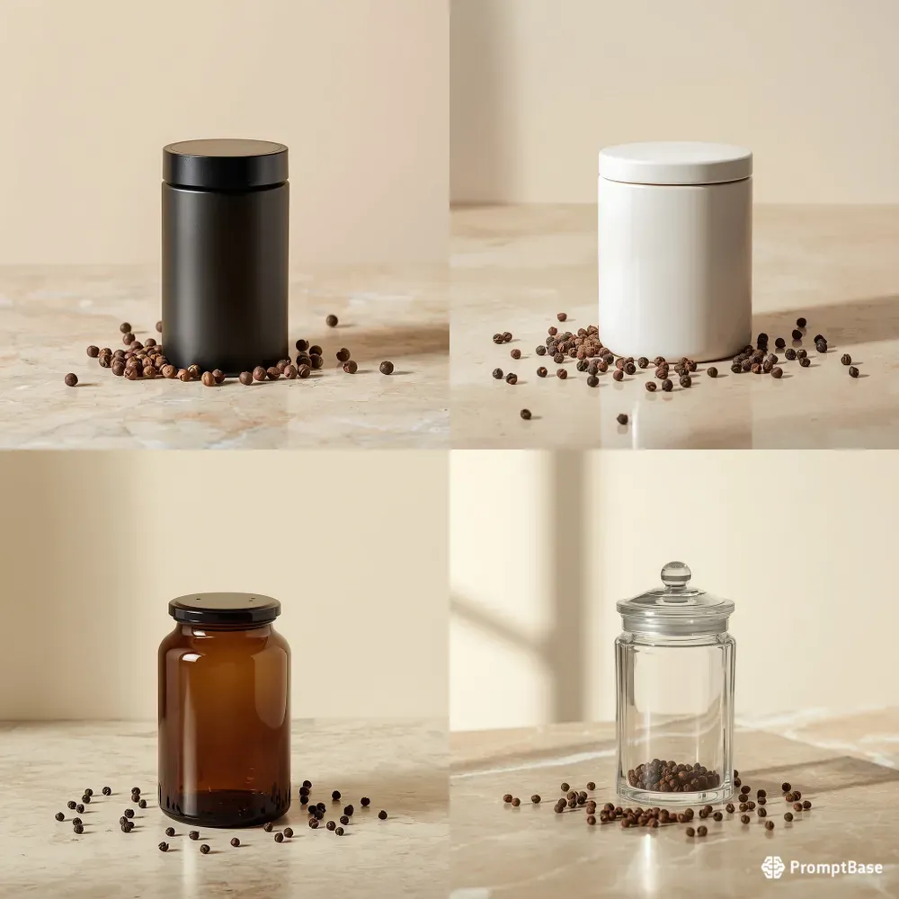 Luxury Spice Jars Packaging Mockups