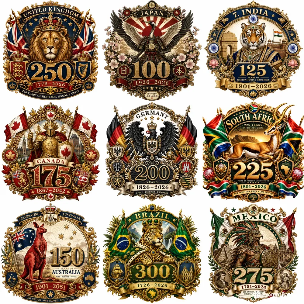250 Years Legacy Emblem Collection Sets