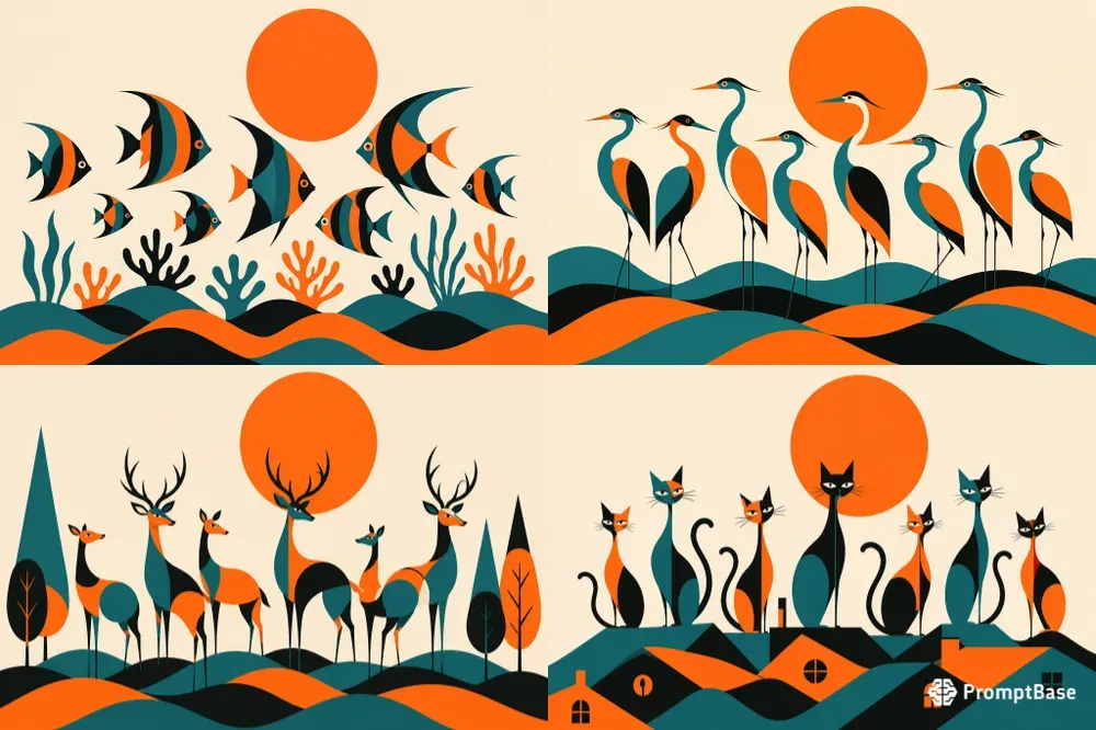 Midcentury Minimalist Art Templates