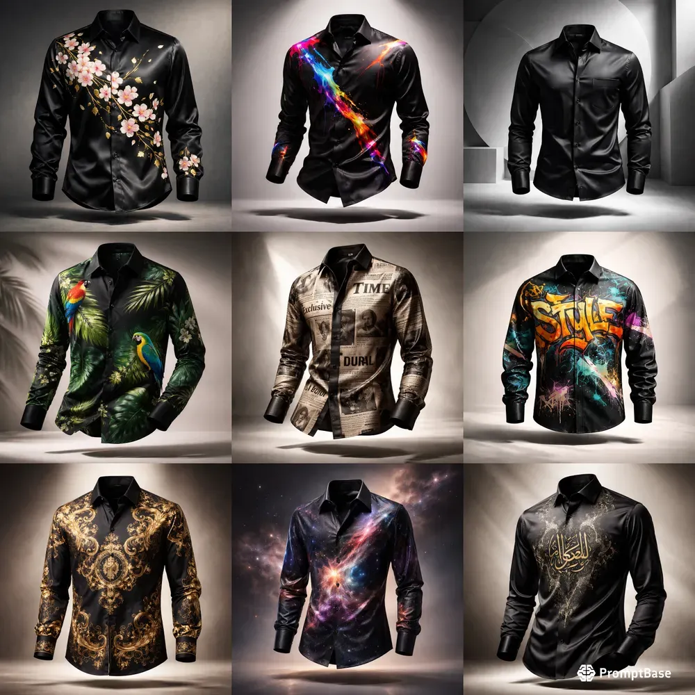 Luxury Floral Shirt Product Photography