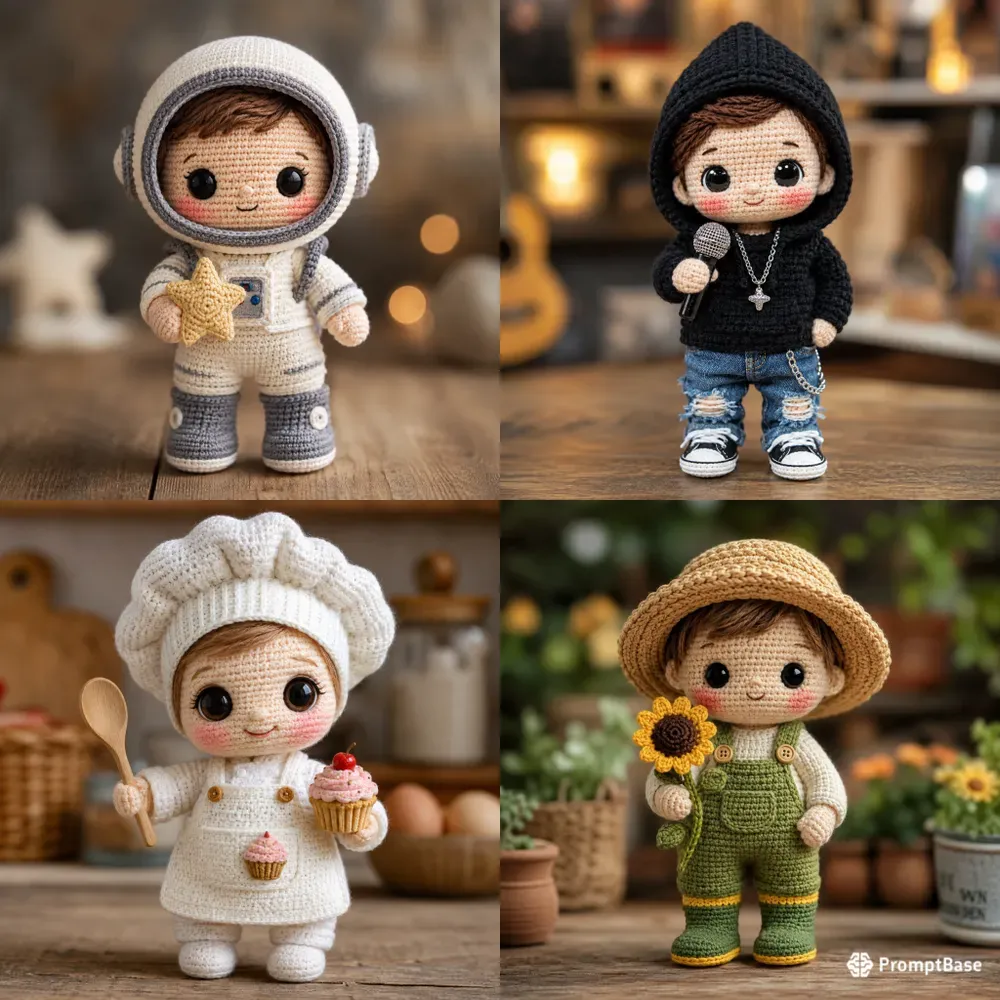 Cute Crochet Baby Portraits