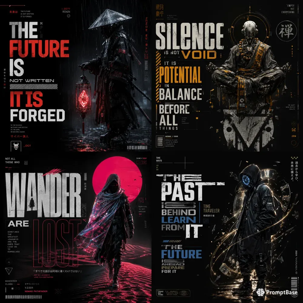 Cyber Nomad Typography Poster Packs