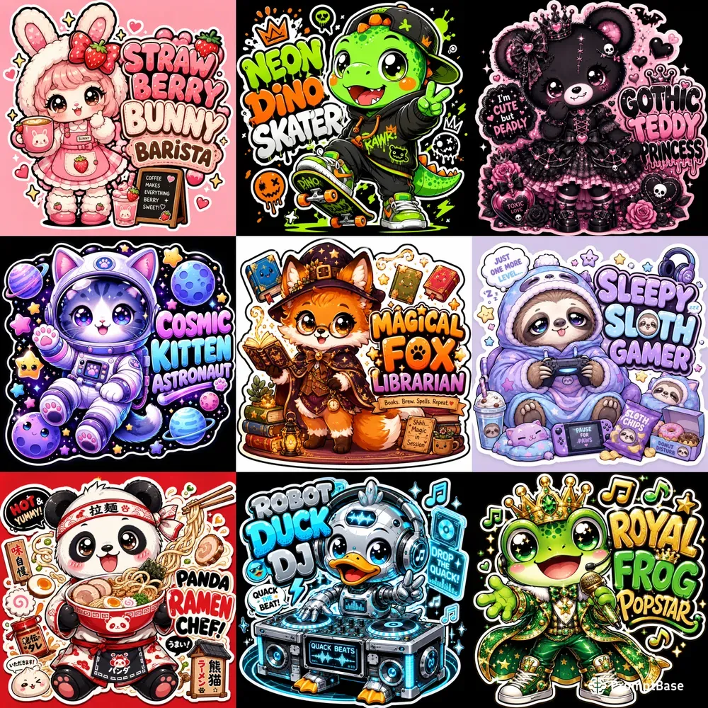 Kawaii Monster Sticker Packs