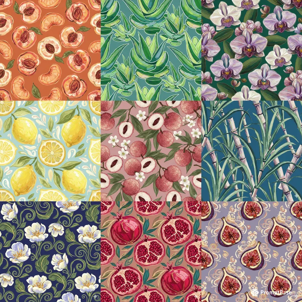 Macro Expressionist Seamless Patterns