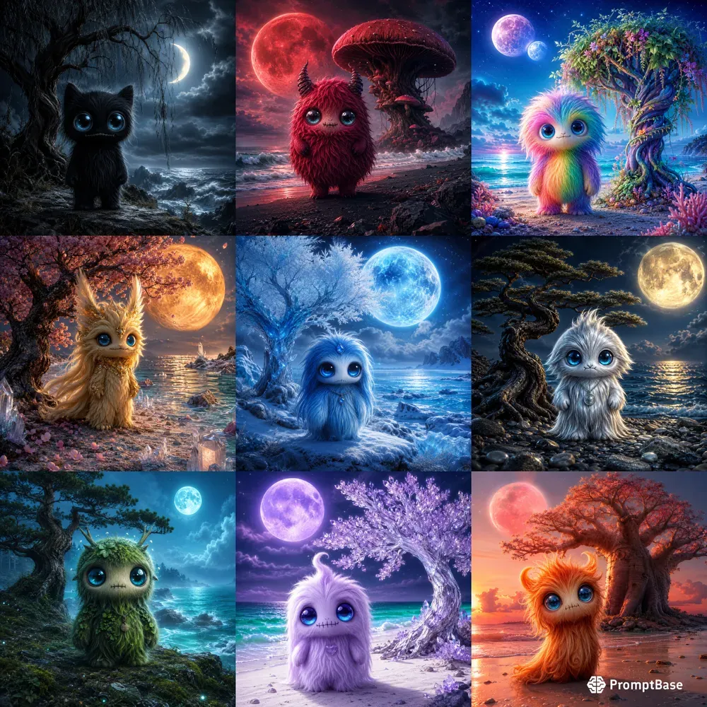 Moonlit Fantasy Creatures